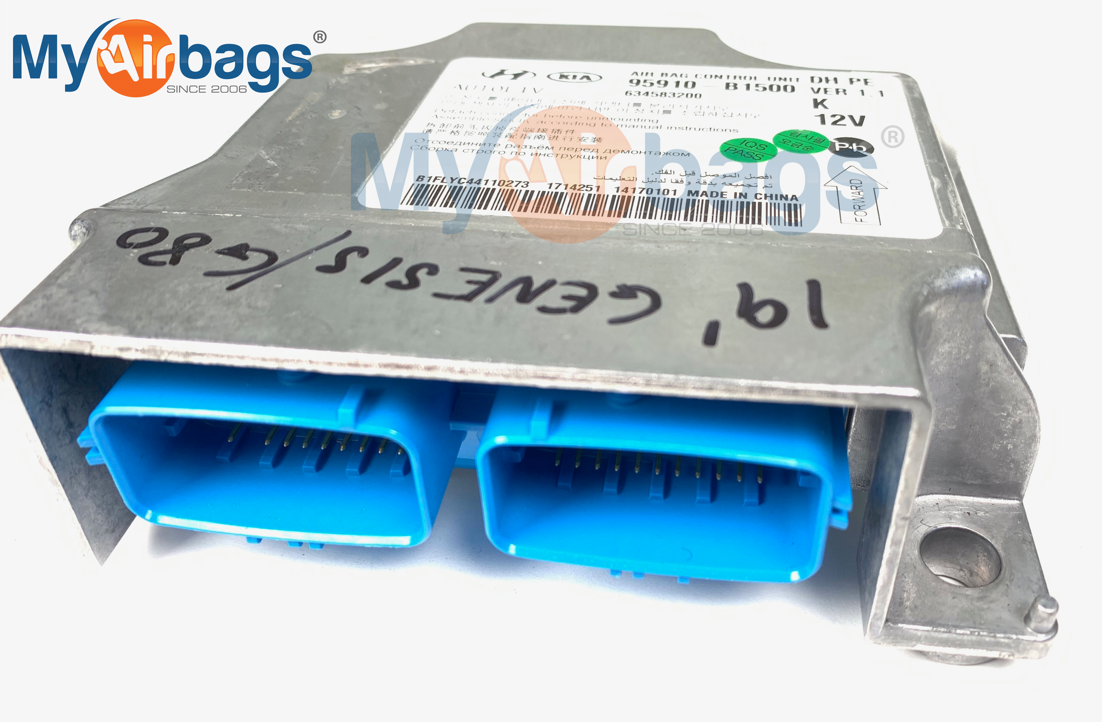 HYUNDAI GENESIS SRS Airbag Computer Diagnostic Control Module PART #95910B1500