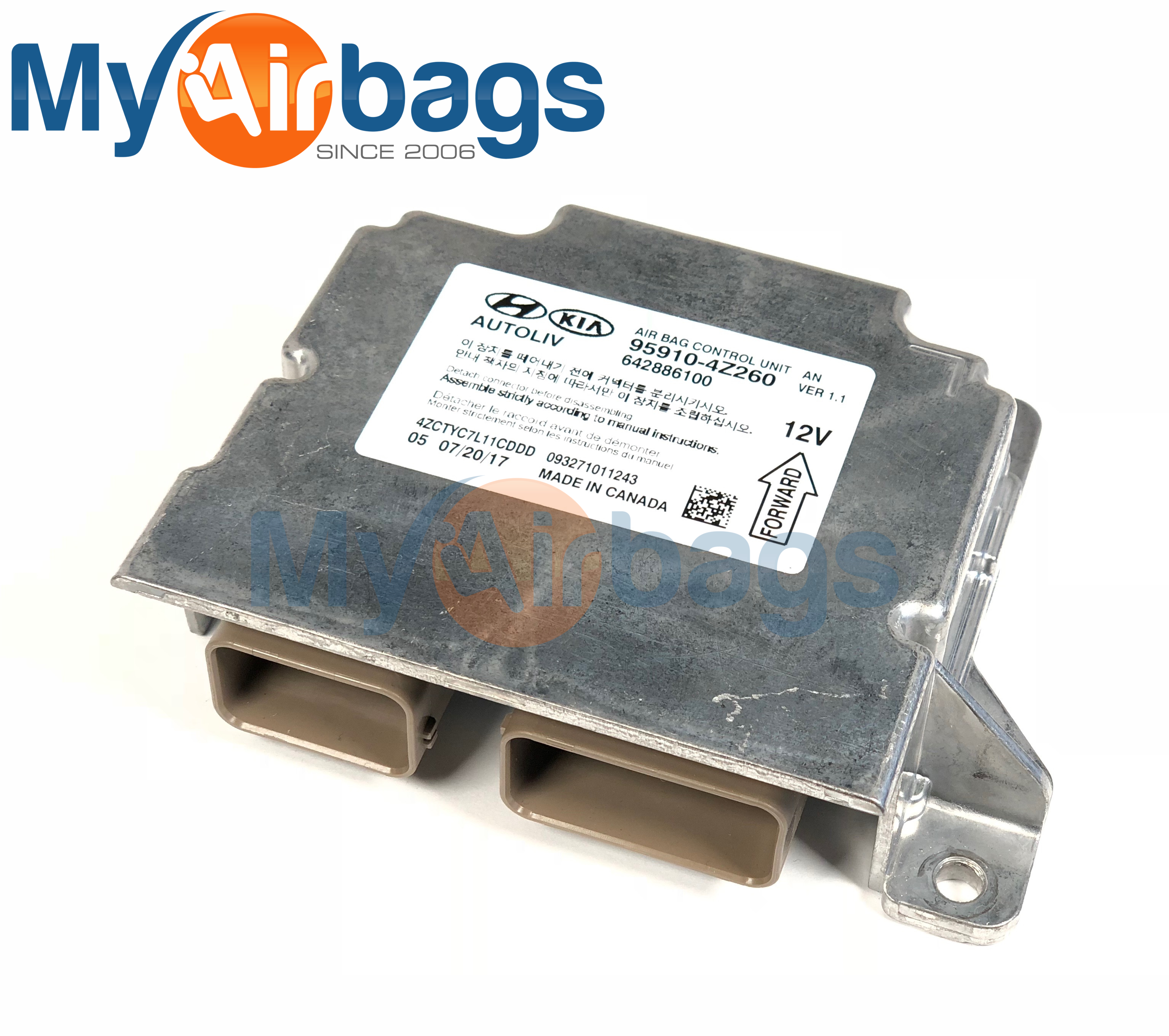 HYUNDAI SANTA FE SRS Airbag Computer Diagnostic Control Module PART #959104Z260