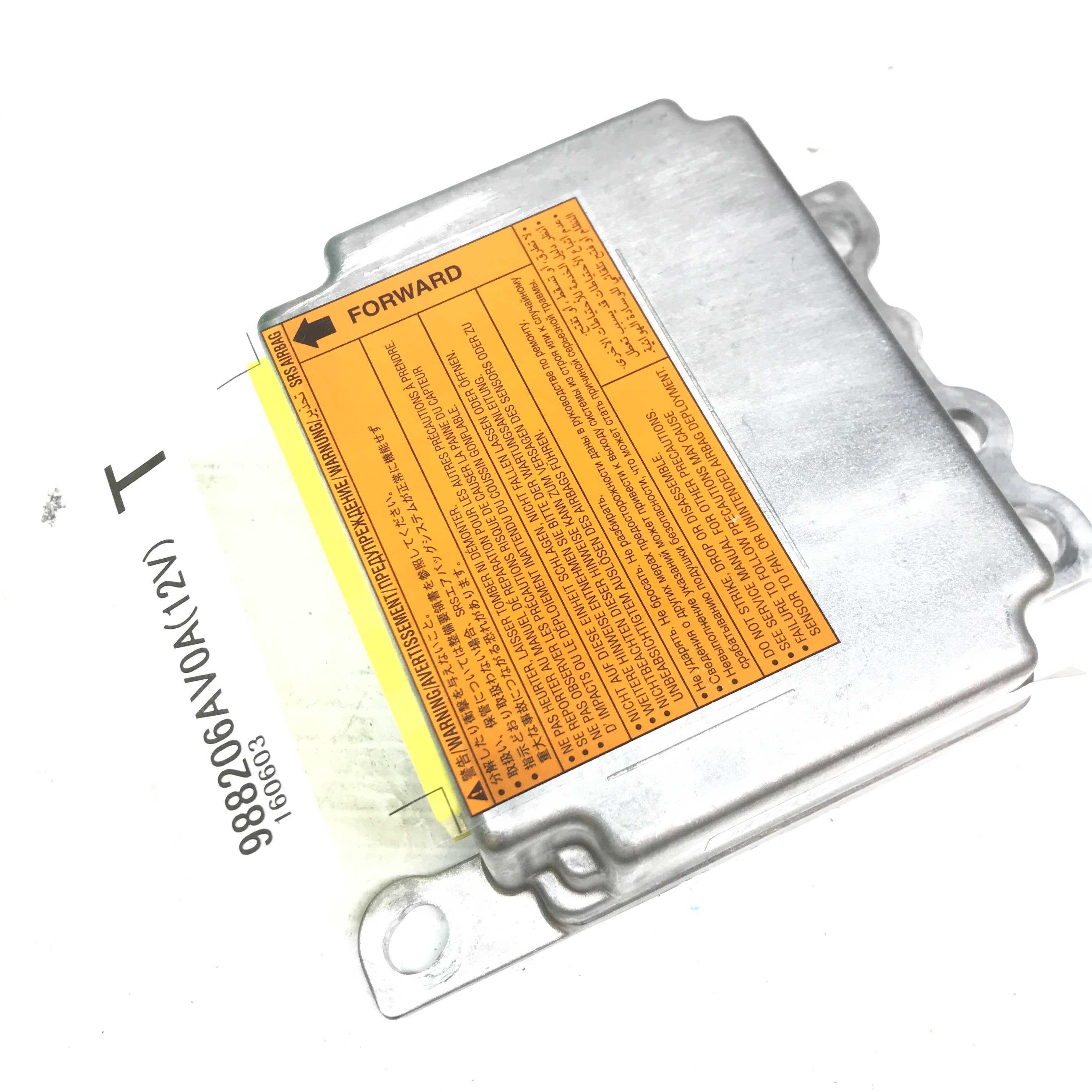 NISSAN GT-R SRS Airbag Computer Diagnostic Control Module PART #988206AV0A