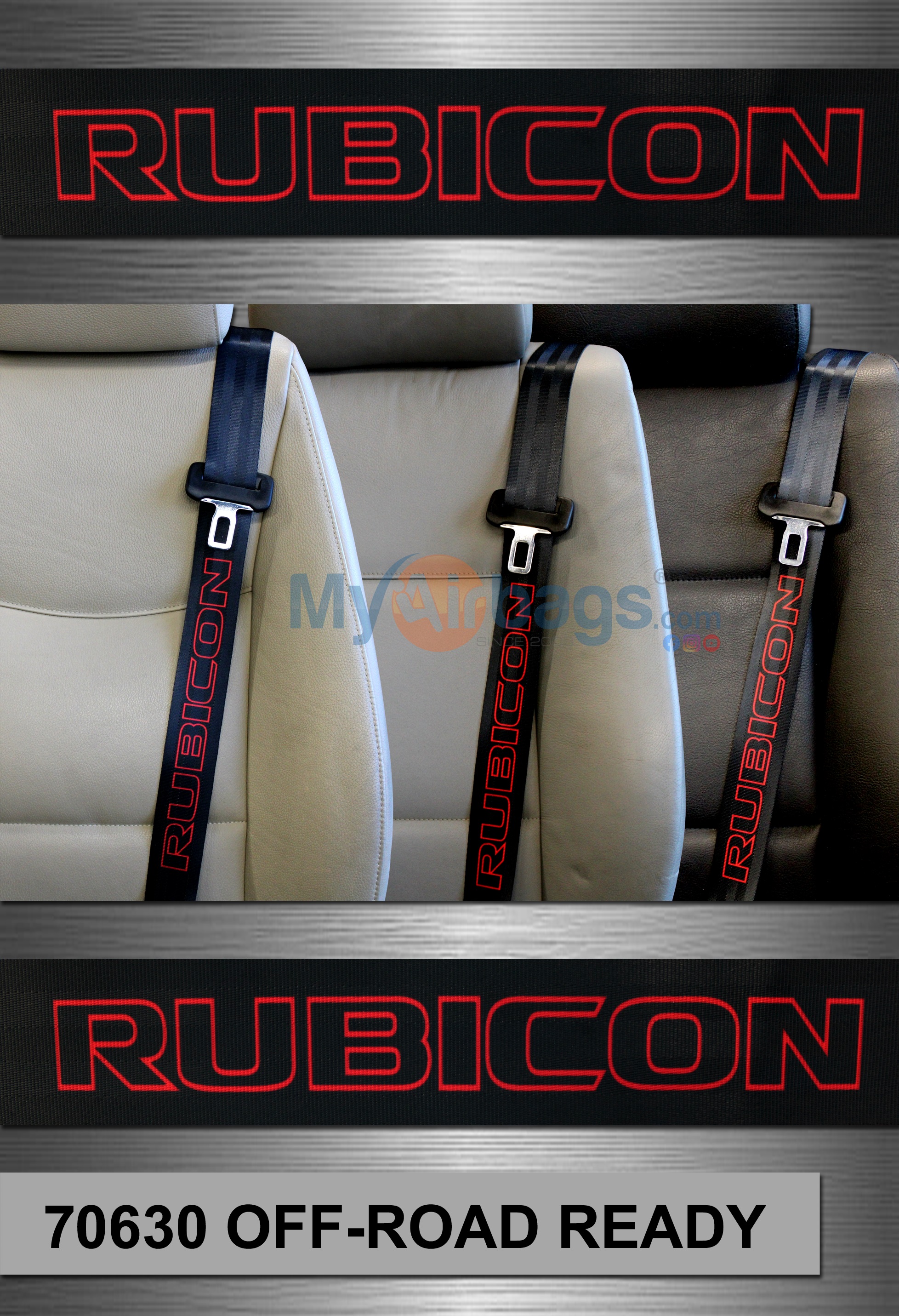 LV Black & Red - Custom Color Seat Belt Webbing Replacement - Color Code  70580 Custom Color Seat Belt