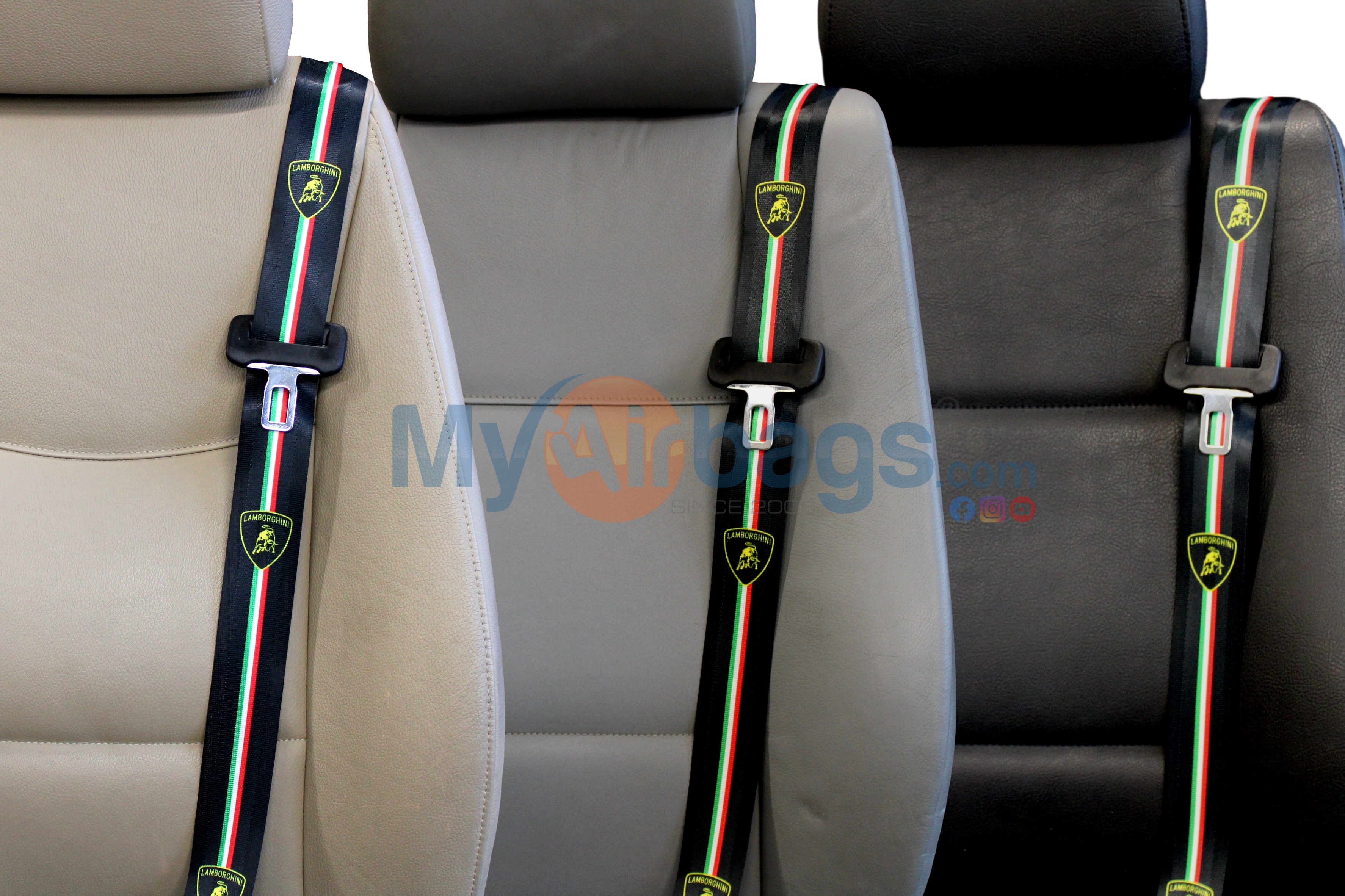 Lamborghini - Italian Toro - Custom Color Seat Belt Webbing Replacement - Color Code 70620