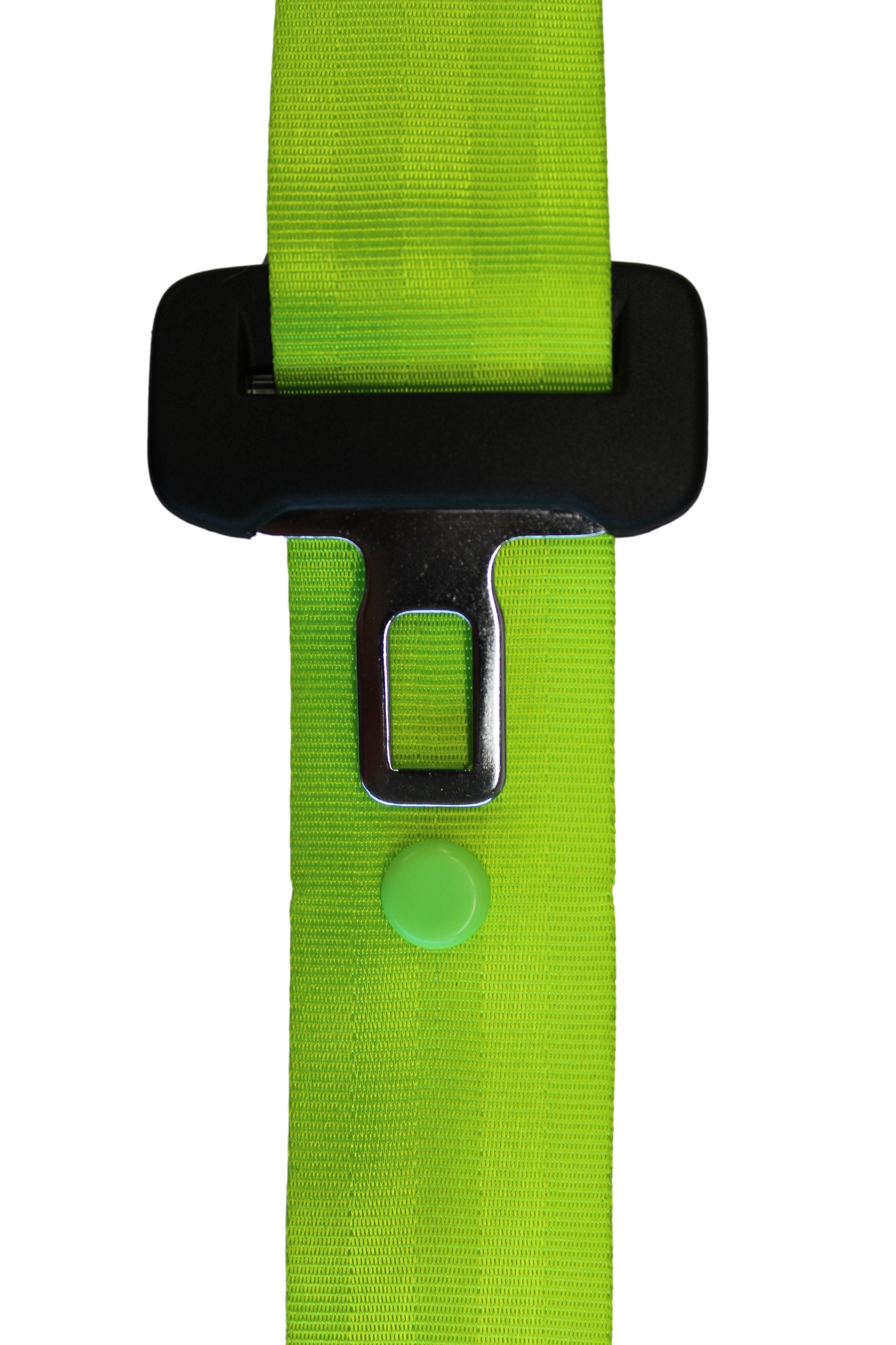 Neon Green Seat Belt Stop Button