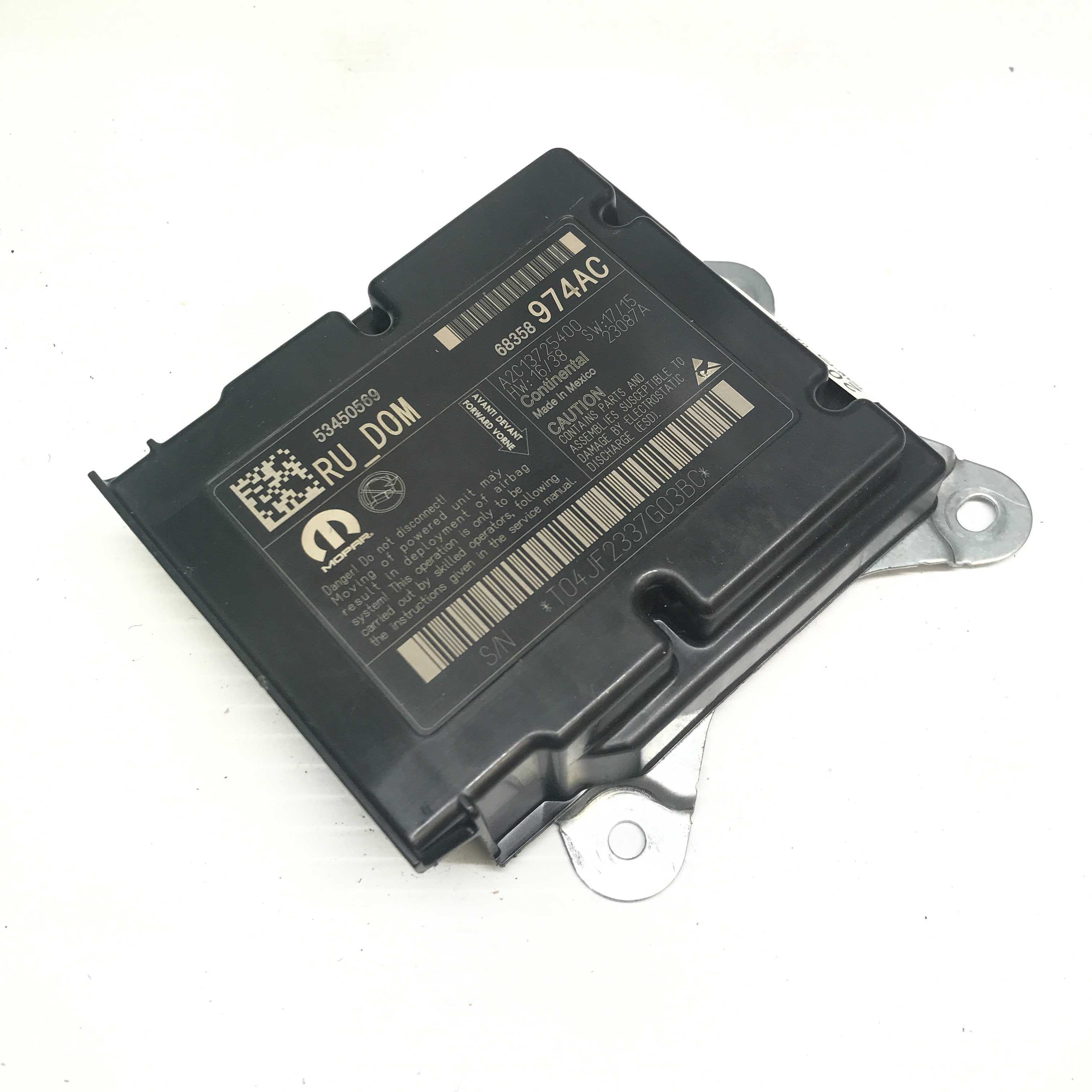 CHRYSLER PACIFICA SRS ORC ORM Occupant Control Module - Airbag Computer Control Module PART #68358974AC
