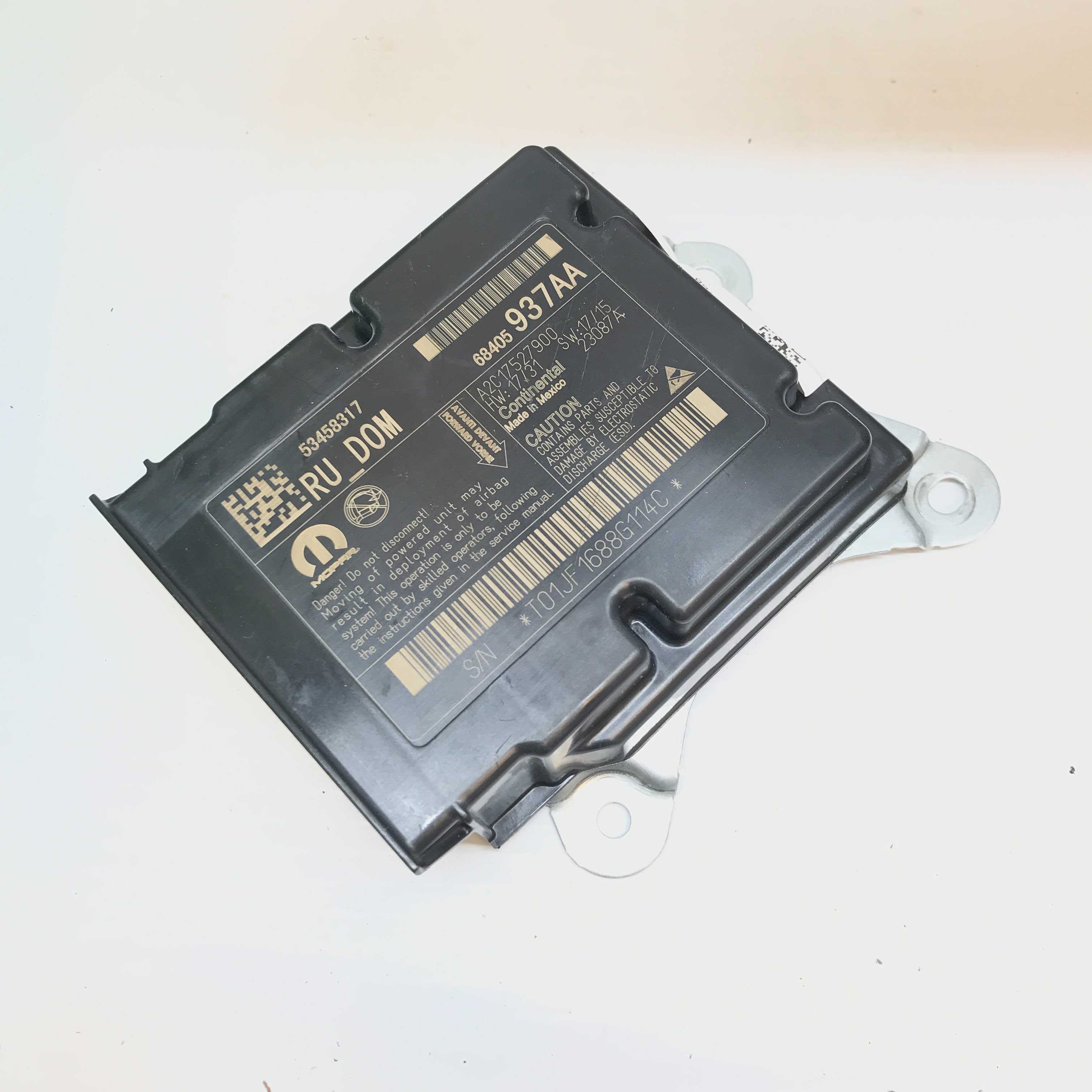 CHRYSLER PACIFICA SRS ORC ORM Occupant Control Module - Airbag Computer Control Module PART #68405937AA