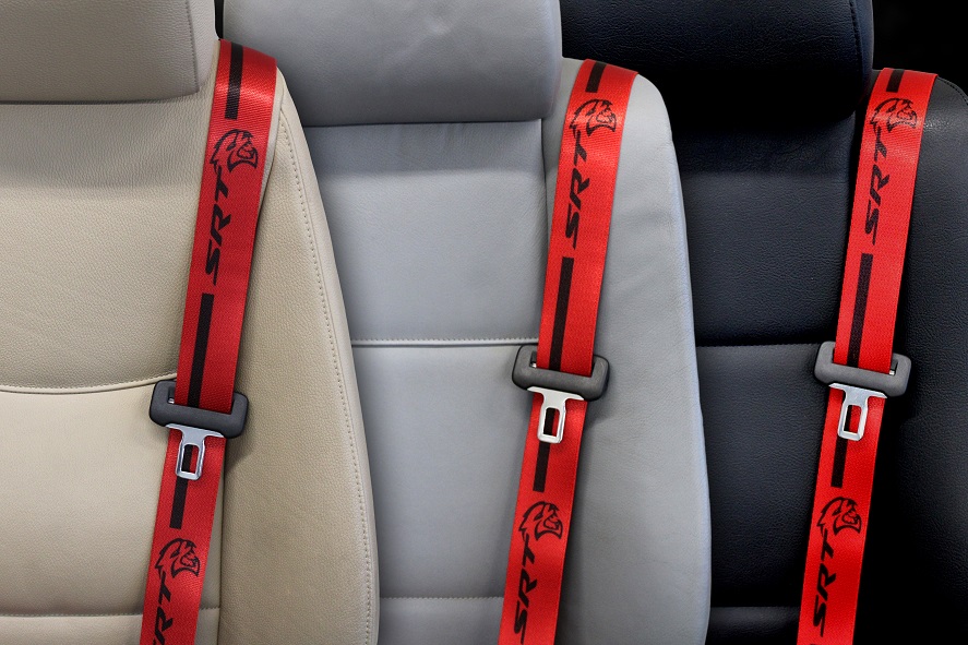 Pontiac Logo Seat-belt Black Strap Belt