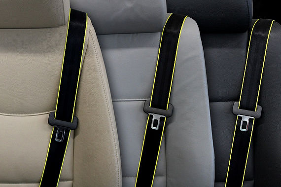Yellow Edge - Custom Color Seat Belt Webbing Replacement - Color Code 70310