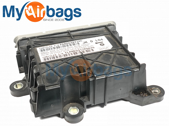 JEEP WRANGLER SRS ORC ORM Occupant Control Module - Airbag Computer Control Module PART #P68003421AC Airbag Modules In Stock | MyAirbags JEEP WRANGLER SRS ORC ORM Occupant Control Module - Airbag Computer Control Module PART #P68003421AC Airbag Modules In Stock | MyAirbags