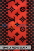 LV Red & Black - Custom Color Seat Belt Webbing Replacement - Color Code 70600