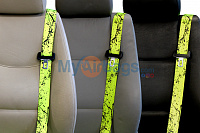 LV Black & Gray - Custom Color Seat Belt Webbing Replacement - Color Code  70450