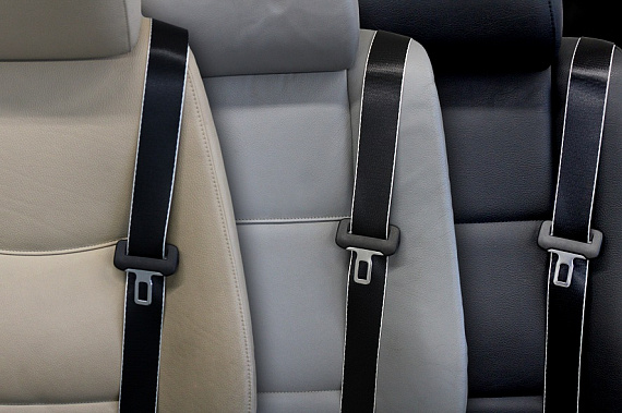 Light Gray Edge - Custom Color Seat Belt Webbing Replacement - Color Code 70340
