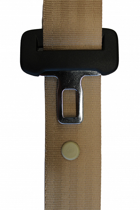 Tan Seat Belt Stop Button