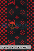 LV Black & Red - Custom Color Seat Belt Webbing Replacement - Color Code 70580