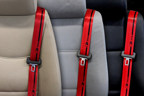 LV Red & Black - Custom Color Seat Belt Webbing Replacement - Color Code  70600