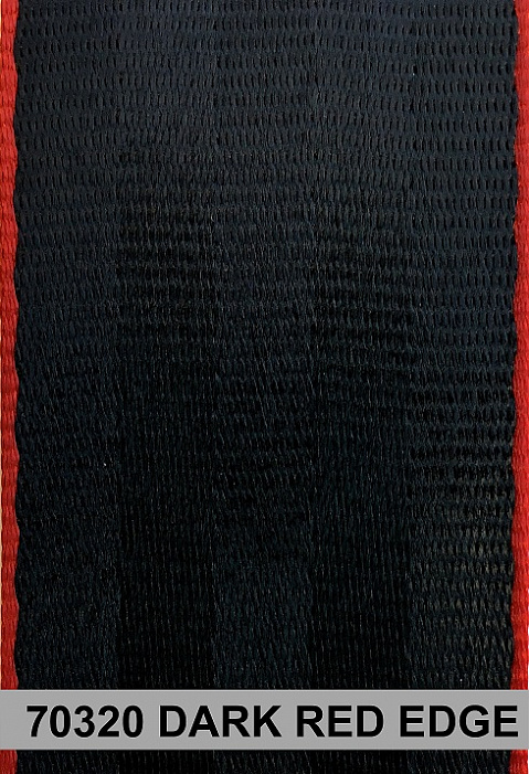 Dark Red Edge - Custom Color Seat Belt Webbing Replacement - Color Code 70320