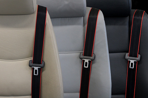 Dark Red Edge - Custom Color Seat Belt Webbing Replacement - Color Code 70320