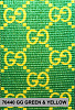 GG Green & Yellow - Custom Color Seat Belt Webbing Replacement - Color Code 70440