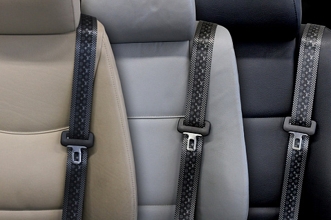 LV Black & Gray - Custom Color Seat Belt Webbing Replacement