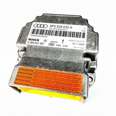 AUDI A3 SRS Airbag Computer Diagnostic Control Module PART #8P0959655A