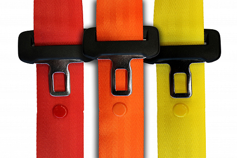 Yellow Seat Belt Stop Button