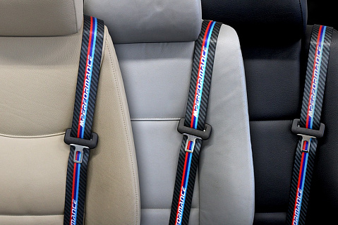 BMW M Performance Custom Color Seat Belt Webbing Replacement Color Code 70490 Custom Color Seat Belt MyAirbags